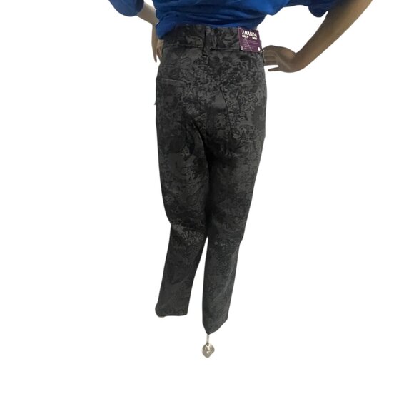 NWT Gloria Vanderbilt Amanda Classic Jeans Size 12 - Black Floral - Picture 9 of 12